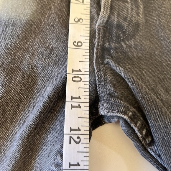 Vintage Levis 501 Jeans Womens Black W30 L33 Made In USA Button Fly Denim 90s - Picture 12 of 15